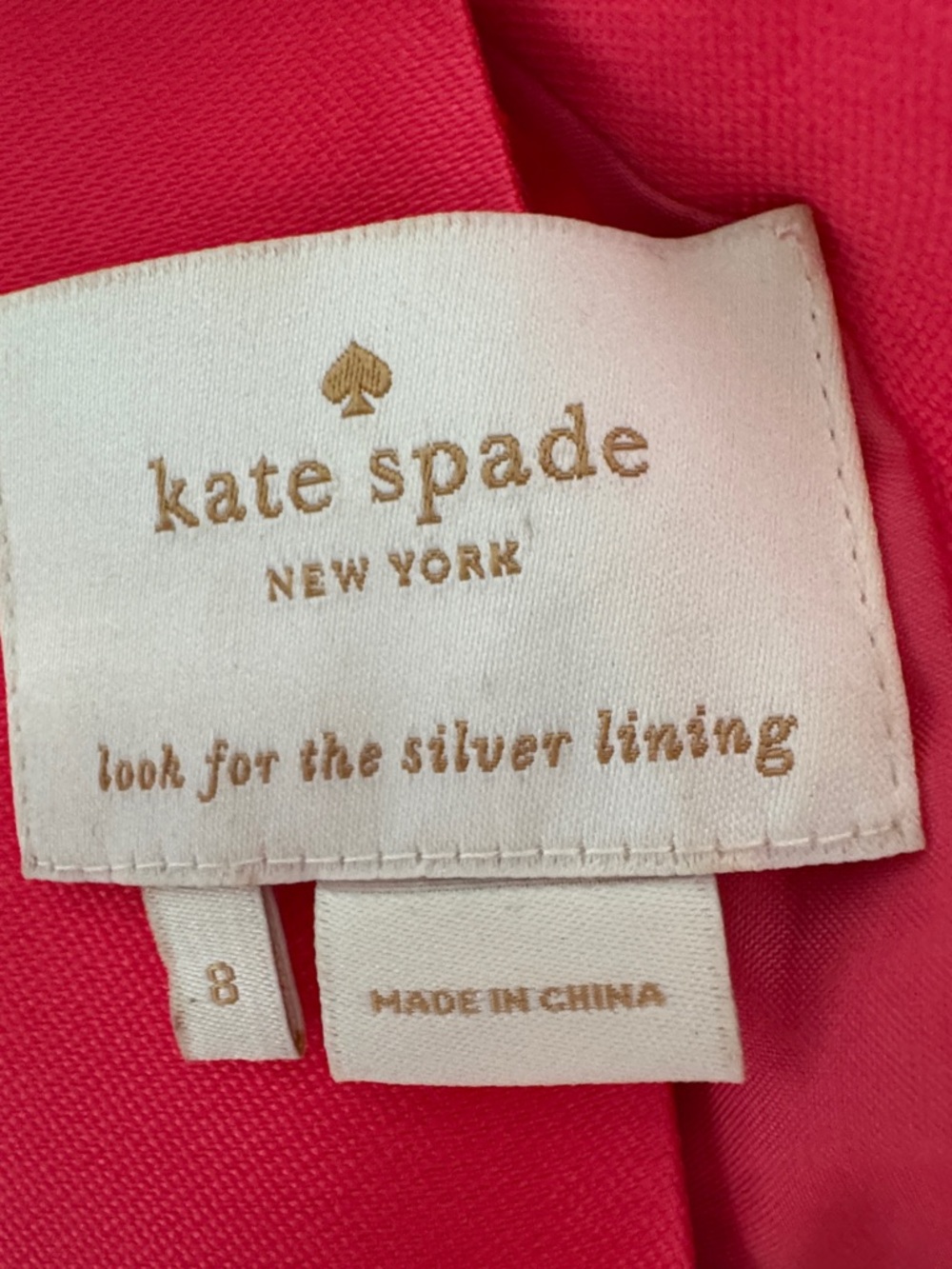 kate spade Hot Pink Satin Fit-and-Flare Dress - Picture 5 of 5